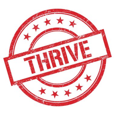 Kırmızı, yuvarlak, eski, lastik damgalı üç metin..