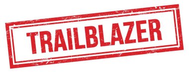 Kırmızı grungy vintage dikdörtgen damgalı TRAILBLAZER metin.
