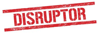 Kırmızı grungy dikdörtgen damga işareti üzerinde DisruptOR metin.