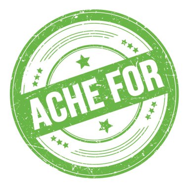 Yeşil yuvarlak grungy doku damgalı metin için ACHE.