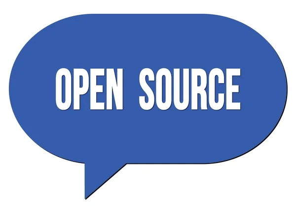 Open Source Tekst Napisany Niebieską Pieczęcią Bąbelkową — Zdjęcie stockowe