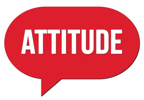 Attitude Szöveget Írt Egy Piros Beszéd Buborék Bélyegző — Stock Fotó