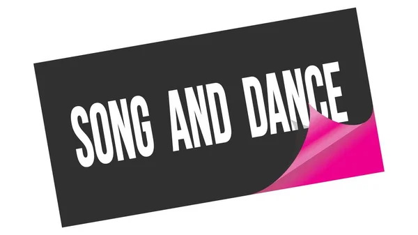 Song Dance Tekst Napisany Naklejce Czarny Różowy — Zdjęcie stockowe