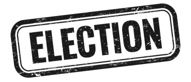 Siyah grungy vintage dikdörtgen damgalı ELEKSYON metin.