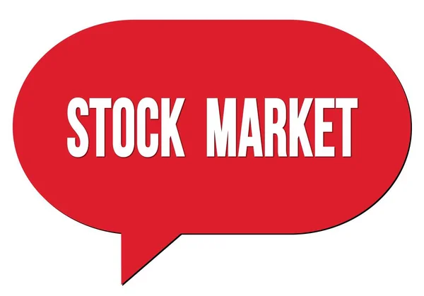 Stock Markt Tekst Geschreven Een Rode Tekstbel Stempel — Stockfoto