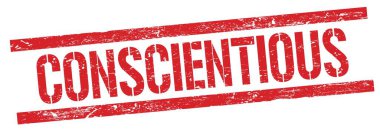 Kırmızı grungy dikdörtgen damga işareti üzerinde bilinçli metin.