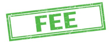 Yeşil grungy vintage dikdörtgen damgalı ücret metni.