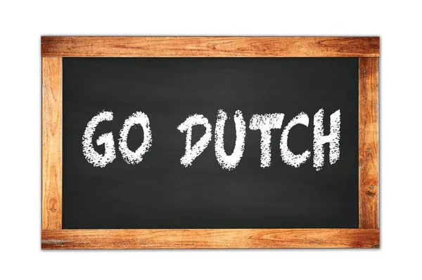 Dutch Tekst Geschreven Zwart Houten Frame Schoolbord — Stockfoto