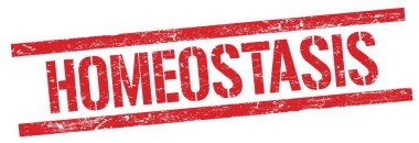 Kırmızı grungy dikdörtgen işareti üzerinde HOMEOSTASIS metni.