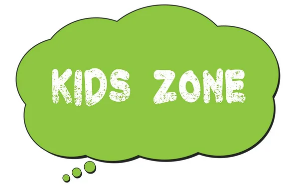 클라우드 버블에 기록된 Kids Zone 텍스트 — 스톡 사진