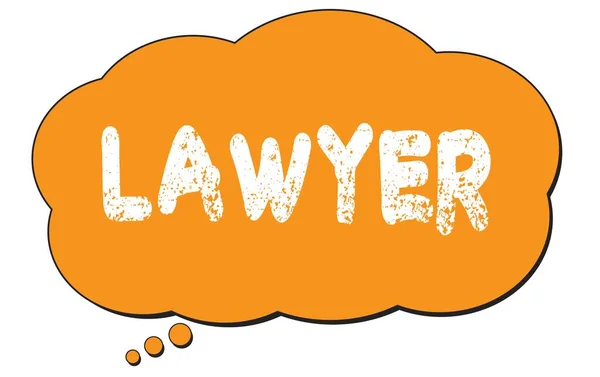 Lawyer Testo Scritto Una Bolla Pensiero Arancione — Foto Stock