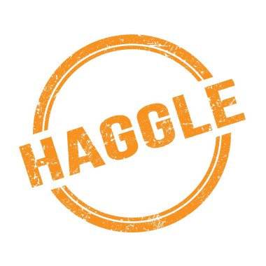 Turuncu grungy vintage yuvarlak pulla yazılmış HAGLE metni.