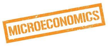 MICROECONOMICS turuncu grungy dikdörtgen pul işareti.