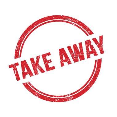 Kırmızı grungy vintage yuvarlak pulla yazılmış Away metnini al.