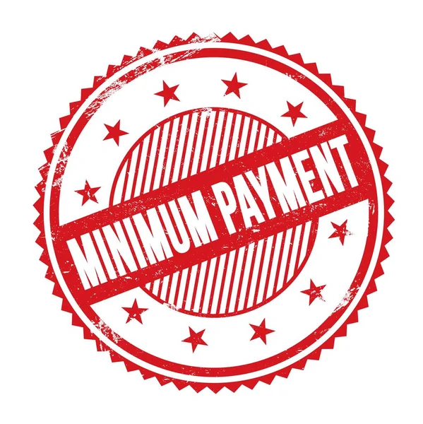 Minimum Payment Text Geschrieben Auf Rotem Grungy Zick Zack Rand — Stockfoto