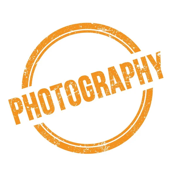 写真テキスト オレンジグランジヴィンテージラウンドスタンプ — ストック写真