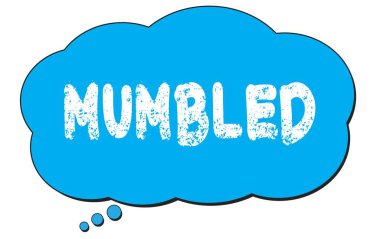 Mavi bir düşünce bulutu üzerine yazılmış MUMBLED metin.