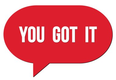 Kırmızı konuşma baloncuğu damgası ile yazılmış bir IT mesajı aldın.