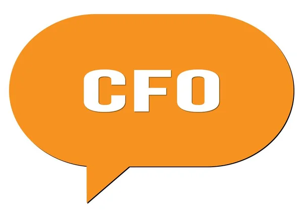 Texto Cfo Escrito Sello Burbuja Voz Naranja — Foto de Stock