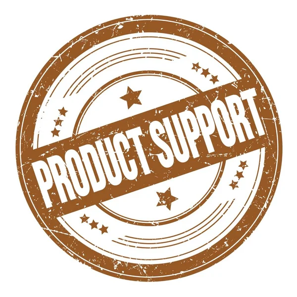 Product Support Text Brown Grungy Texture Stamp — Foto Stock