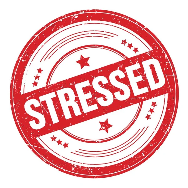 Stressed Text Red Grungy Texture Stamp —  Fotos de Stock