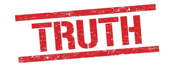 Truth Text Red Grungy Rectangle Stamp Sign — Stock Photo, Image