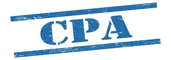 Cpa Text Blue Grungy Vintage Rubber Stamp —  Fotos de Stock