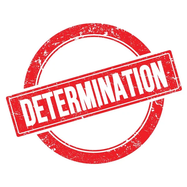 Determination Text Red Grungy Vintage Stamp — ストック写真