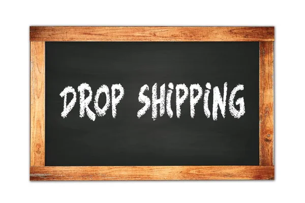 Drop Shipping Text Written Black Wooden Frame School Blackboard — Stok Foto