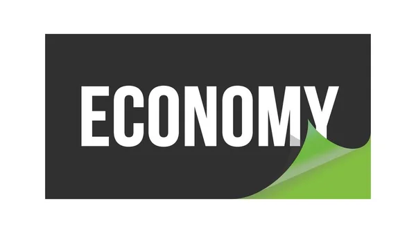 Economy Text Written Black Green Sticker Stamp —  Fotos de Stock