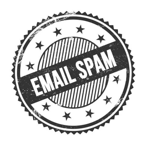 Email Spam Text Written Black Grungy Zig Zag Borders Stamp — Zdjęcie stockowe