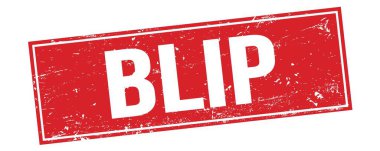 Kırmızı grungy dikdörtgen damga işareti üzerindeki BLIP metni.