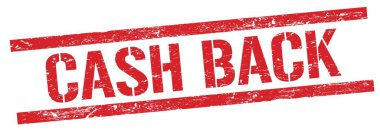 Kırmızı grungy dikdörtgen damga işareti üzerinde CASH arka metin.