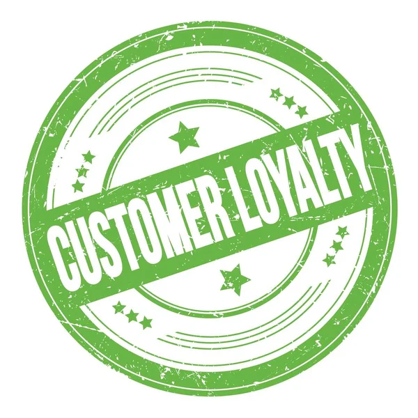 Cliente Loyalty Texto Verde Ronda Grungy Textura Sello — Foto de Stock