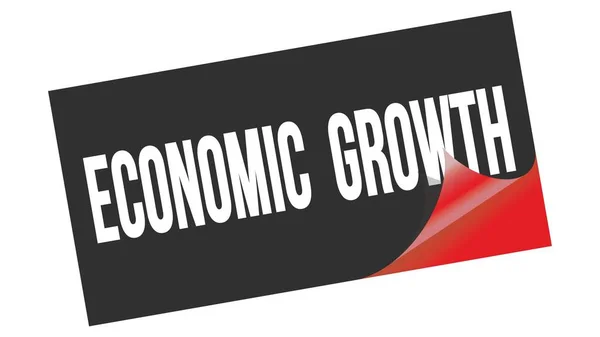 Economic Growth Text Written Black Red Sticker Stamp — 스톡 사진