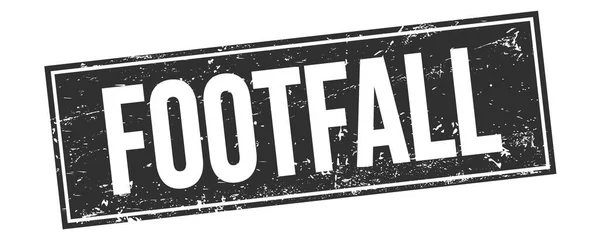 Footfall Text Black Grungy Rectangle Stamp Sign — Stock Fotó