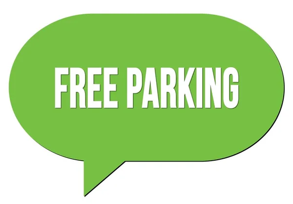 Free Parking Text Written Green Speech Bubble Stamp — Foto Stock