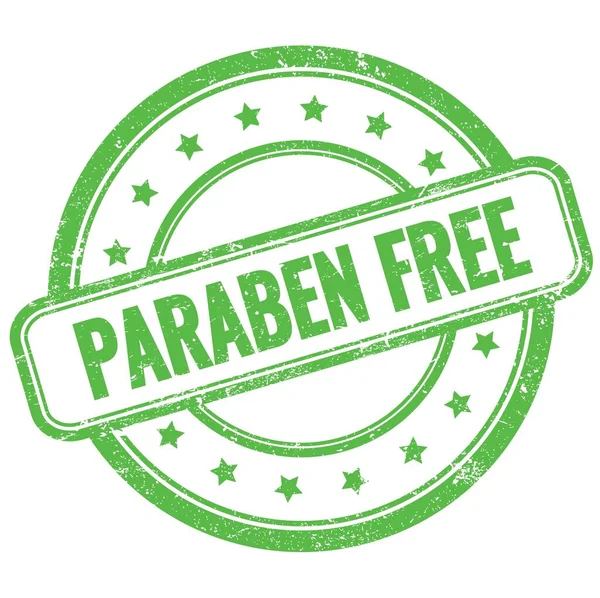 Paraben Free Text Green Vintage Grungy Rubber Stamp — Foto de Stock