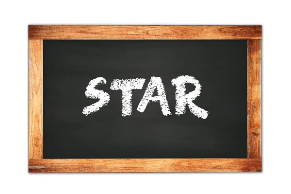 Star Text Written Black Wooden Frame School Blackboard — Stockfoto