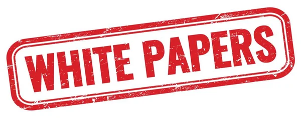 White Papers Text Red Grungy Rectangle Stamp — Foto Stock