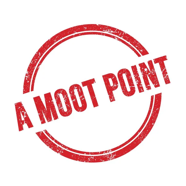 Text Moot Point Scris Ștampilă Roșie Grungy Vintage Rotundă — Fotografie, imagine de stoc