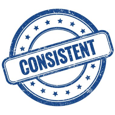 Mavi, eski, pasaklı, yuvarlak, lastik damga üzerine bağlayıcı metin.