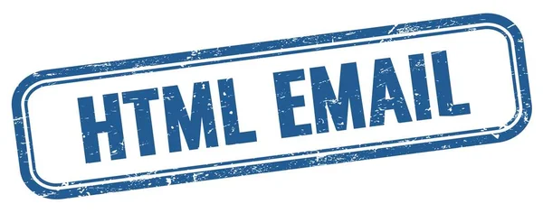 Html Email Testo Blu Grungy Vintage Rettangolo Timbro — Foto Stock