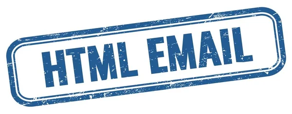 Текст Html Email Синей Граненой Винтажной Прямоугольной Марке — стоковое фото