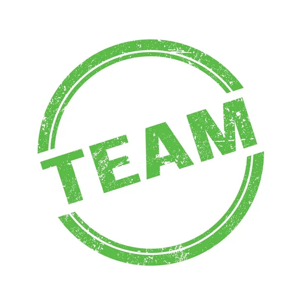 Team Text Written Green Grungy Vintage Stamp — Stock Photo, Image