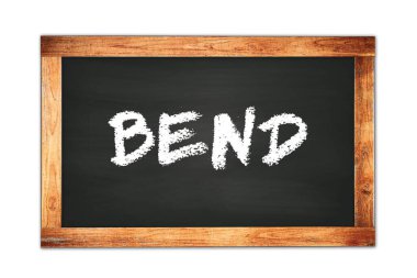 Siyah ahşap çerçeve okul tahtasına yazılmış benD metin.