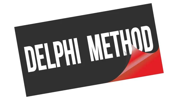 Delphi Method Metni Siyah Kırmızı Etiket Damgası Üzerine Yazılmış — Stok fotoğraf