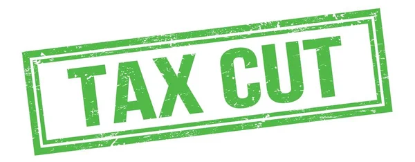 Tax Cut Texto Verde Grungy Vintage Rectángulo Sello —  Fotos de Stock