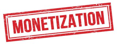Kırmızı grungy vintage dikdörtgen damga üzerinde MONETIZATION metin.