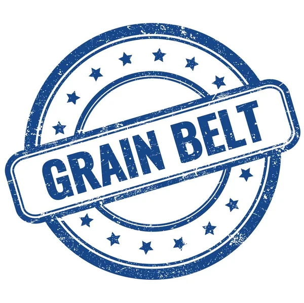 GRAIN BELT metin mavi vintage grungy yuvarlak kauçuk damga.